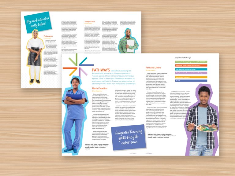 Spread from BHCC student magazine